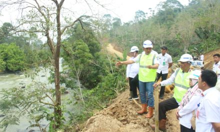 Bupati Lampung Barat melakukan Peninjauan Pembangunan PLTA oleh PT. Adimitra