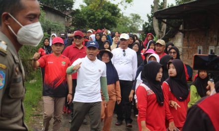 Bupati Parosil Jalan Sehat Bersama Masyarakat Kecamatan Kebun Tebu