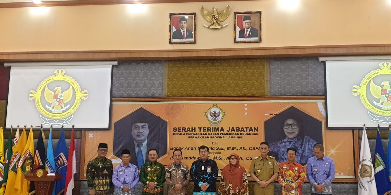 Wabup Lambar hadiri sertijab Kepala BPK Perwakilan Provinsi Lampung