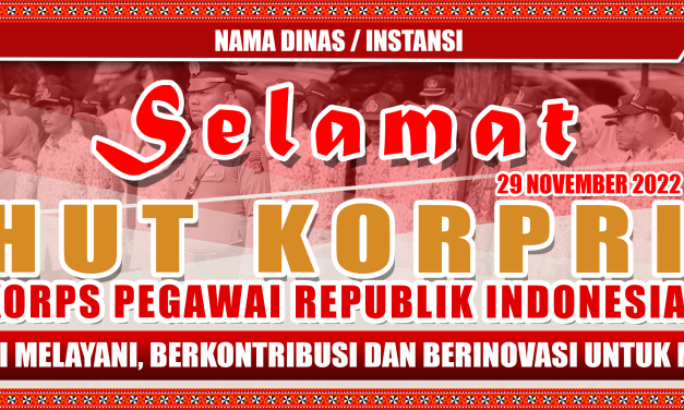 Banner HUT Korpri  KE-51 Lampung Barat