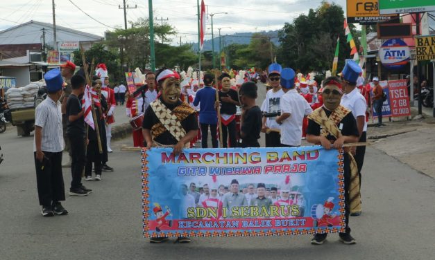 Peresmian Lamban Pancasila Kabupaten Lampung Barat dimeriahkan Puluhan Marching Band