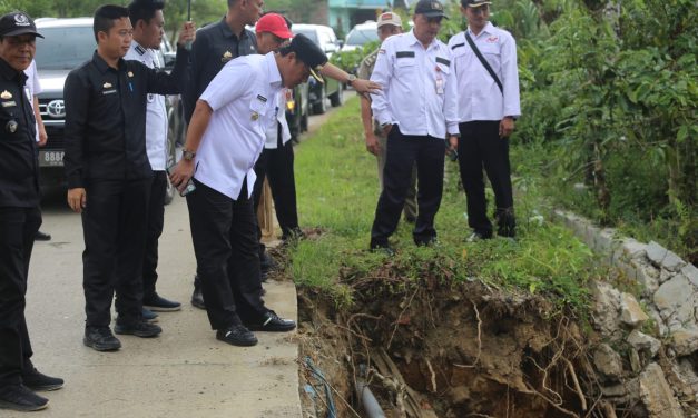 Tinjau Longsor Di Kecamatan Sekincau, Pj. Bupati Himbau Untuk Waspada.