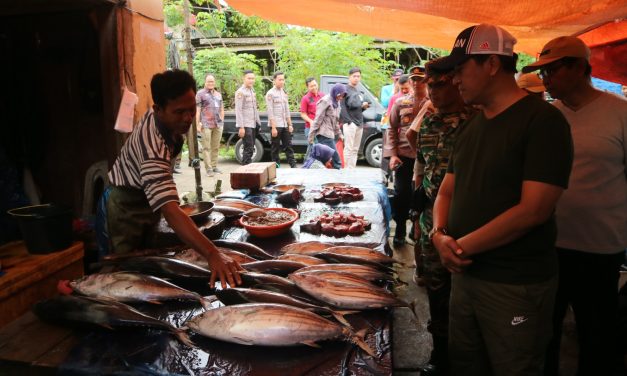 Pastikan Ketersediaan Bahan Pokok di Bulan Ramadhan Menjelang Idul Fitri, Pj. Bupati Sidak Pasar.