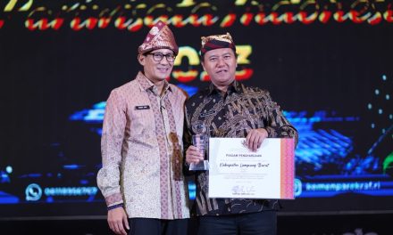 Satu-satunya Kabupaten Masuk 10 Besar Di Lampung, Lambar Terima Penghargaan APPI 2023
