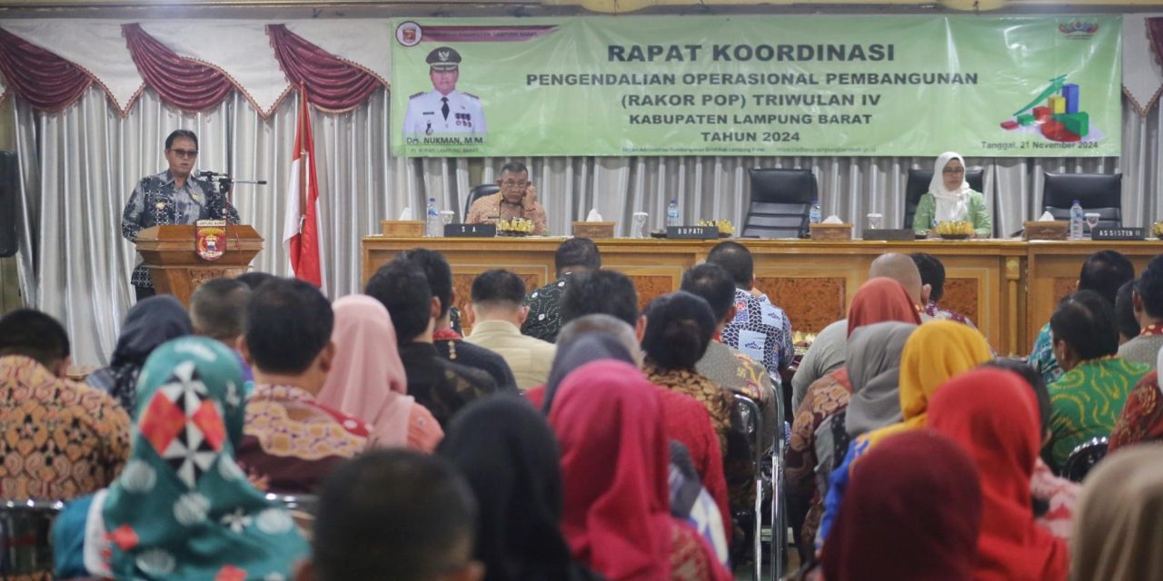 Pj. Bupati Lampung Barat Nukman Buka Rakor Pop Triwulan IV.