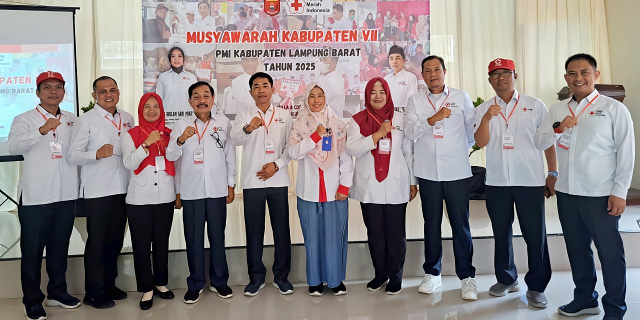 Kembali Terpilih Jadi Ketua PMI Lambar, Parosil Mabsus Sampaikan Selamat Kepada Edi Novial.